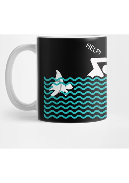 Funny Shark Attack Kupa Bardak