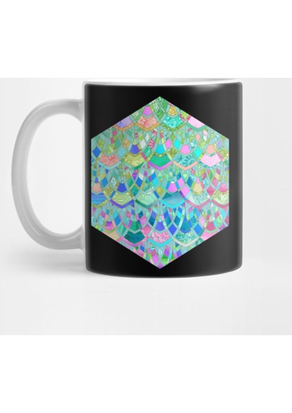Art Deco Watercolor Patchwork Pattern 2 Kupa Bardak