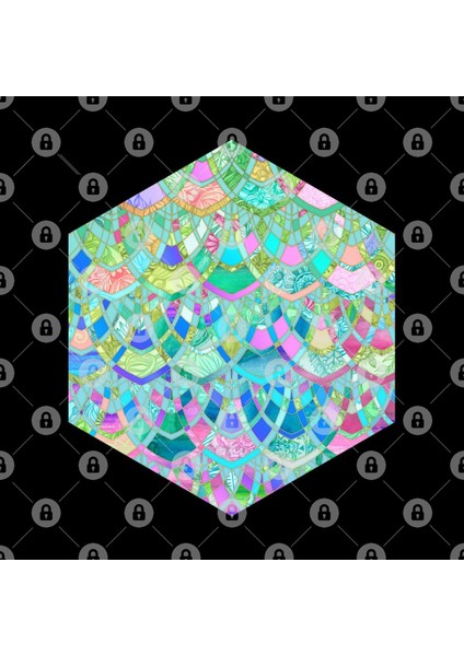 Art Deco Watercolor Patchwork Pattern 2 Kupa Bardak
