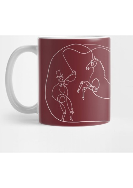 Picasso Line Art - Circus Horse Kupa Bardak