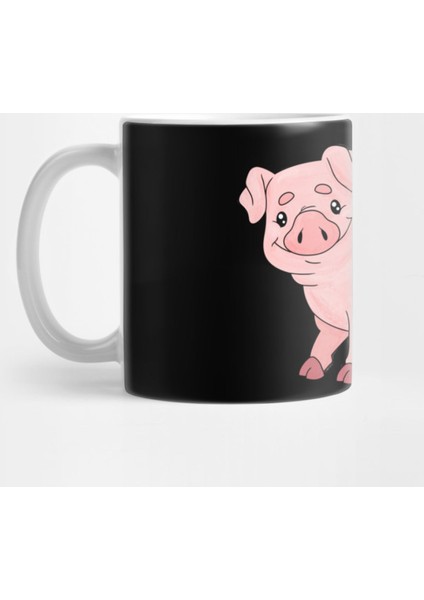 Pig Piglet Farmer Farmer Kupa Bardak