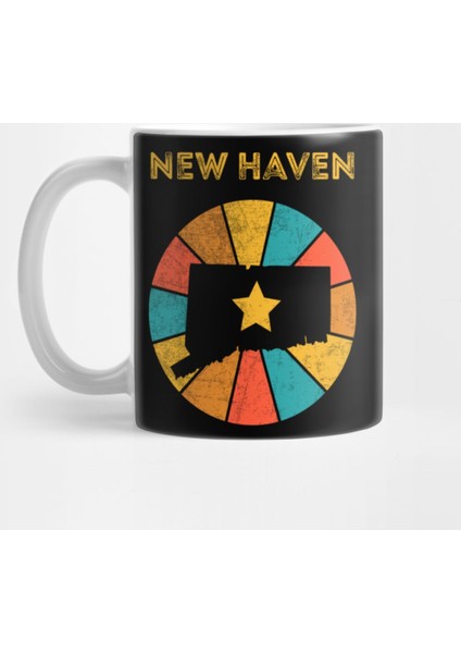 New Haven Connecticut Vintage Distressed Souvenir Kupa Bardak