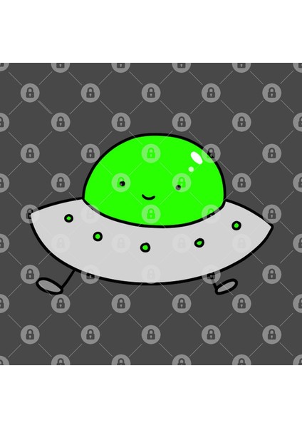 Cute Smiling Ufo Kupa Bardak