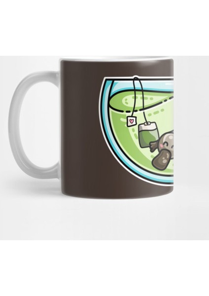 Pla-Tea-Pus Kawaii Cute Platypus Tea Pun Kupa Bardak