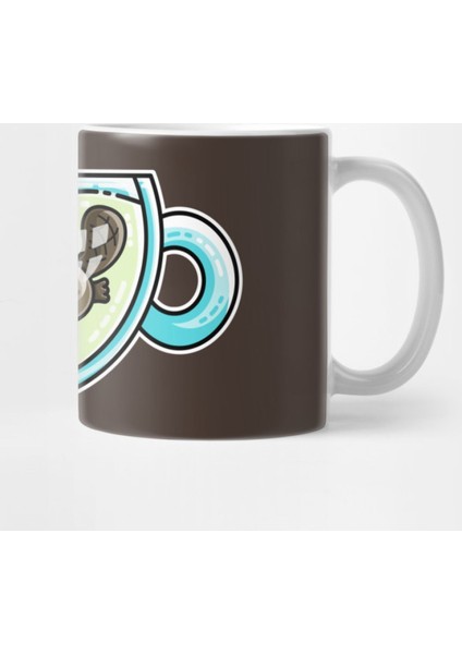 Pla-Tea-Pus Kawaii Cute Platypus Tea Pun Kupa Bardak
