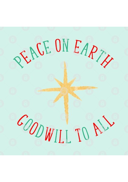 Peace On Earth Goodwill To All With Gold Star Kupa Bardak