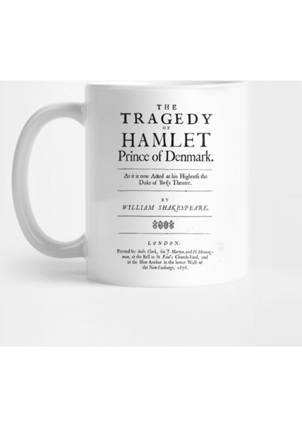 Hamlet William Shakespeare Title Page Kupa Bardak