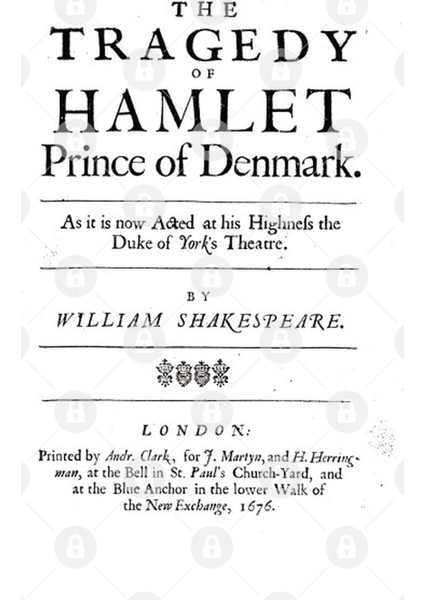 Hamlet William Shakespeare Title Page Kupa Bardak