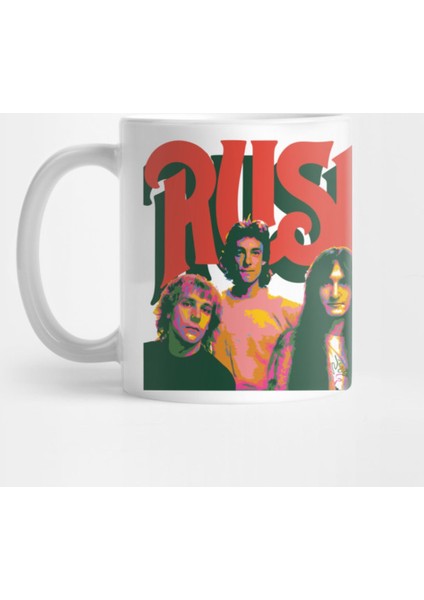Rush Pop Art. A Canadian Rock Band Consisting Of Geddy Lee. Alex Lifeson. Neil Peart. Rush Kupa Bardak