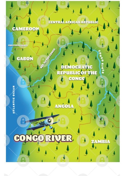 Congo River Map Kupa Bardak