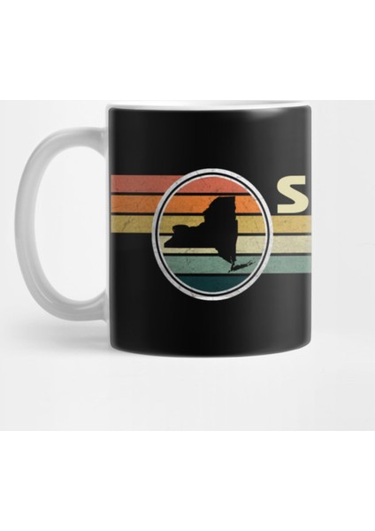New York - Vintage 1980S Style Saranac Ny Kupa Bardak