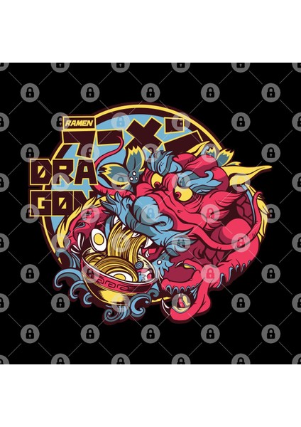 Dragon Eating Ramen Kupa Bardak