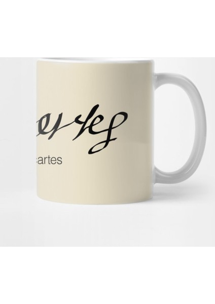 René Descartes Signature Kupa Bardak