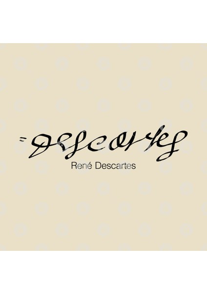 René Descartes Signature Kupa Bardak