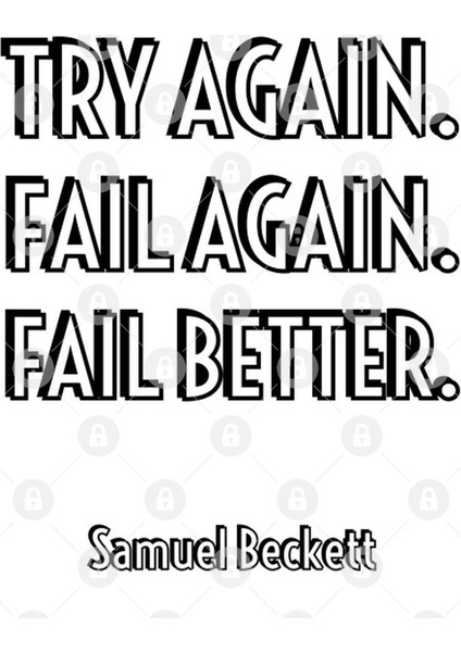 Try Again. Fail Again. Fail Better. - Samuel Beckett Success Quote Kupa Bardak