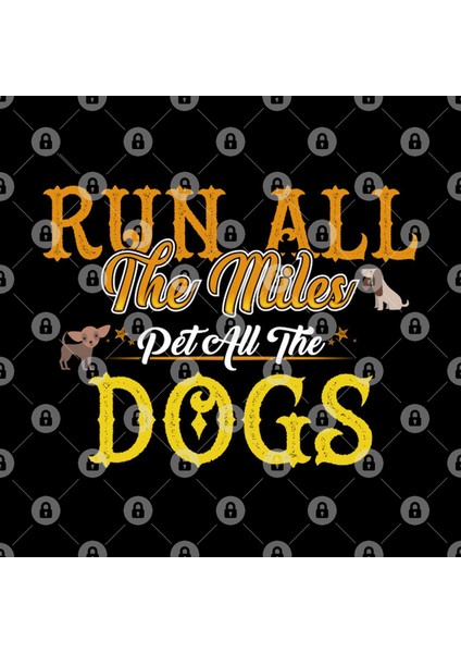 Run All The Mıles Pet All The Dogs Kupa Bardak