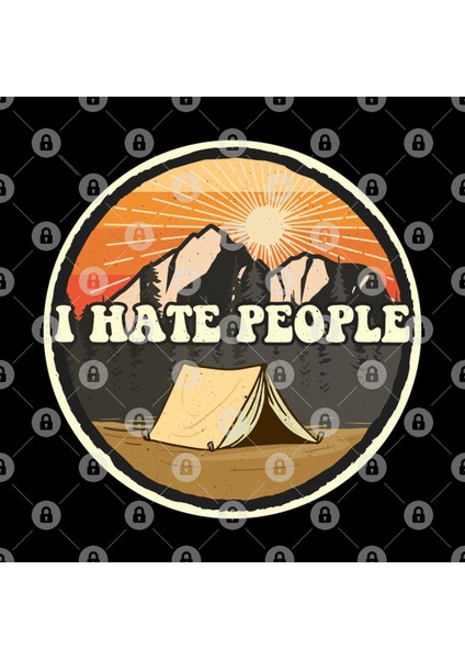 I Hate People Camping Bushcraft Geschenk Kupa Bardak