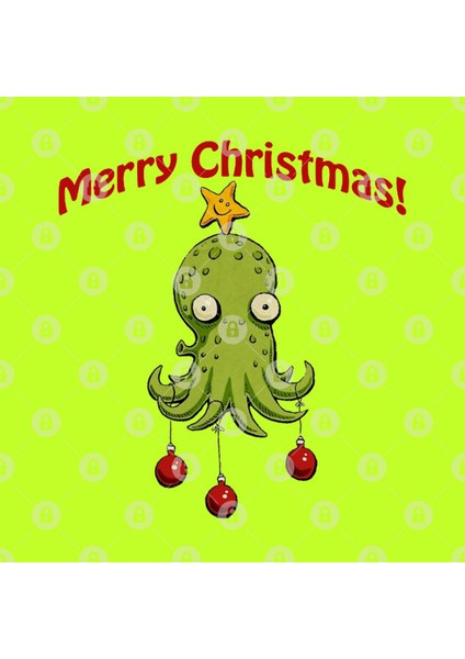 Christmas Cephalopod Merch Kupa Bardak