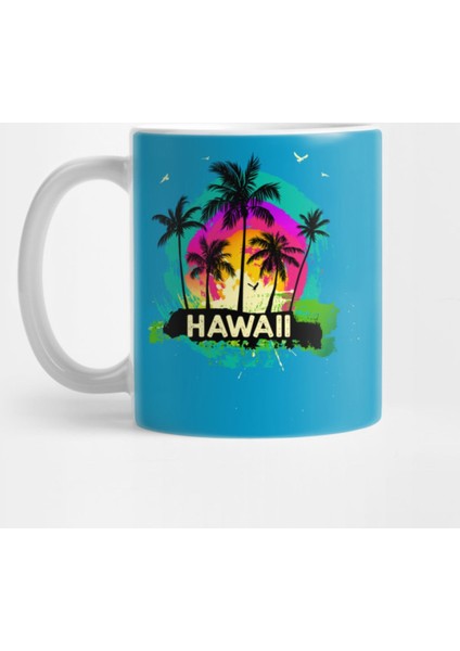 Hawaii Souvenir Retro Sunset Kupa Bardak