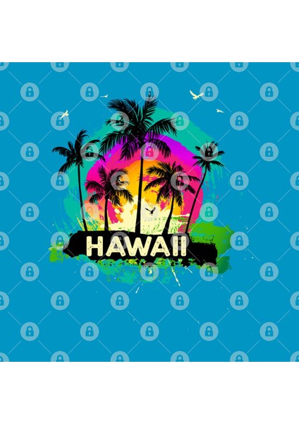 Hawaii Souvenir Retro Sunset Kupa Bardak