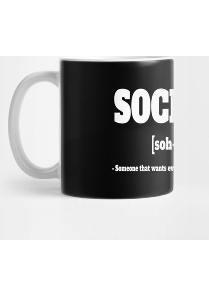 Funny Saying Anti Socialism Definition Gift Kupa Bardak
