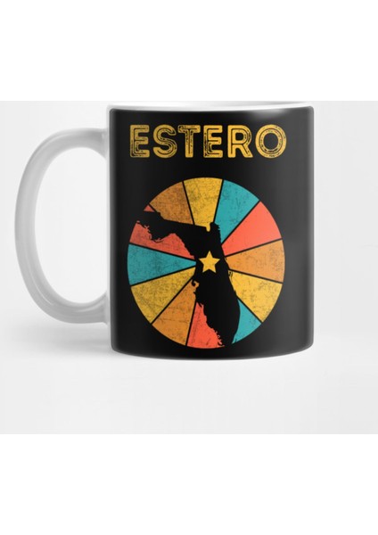 Estero Florida Vintage Distressed Souvenir Kupa Bardak