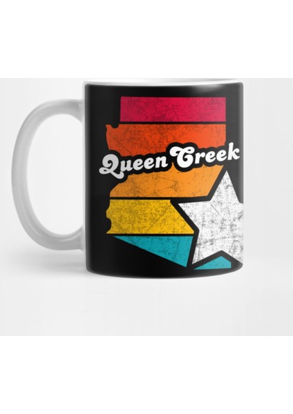 Queen Creek Arizona Vintage Distressed Souvenir Kupa Bardak