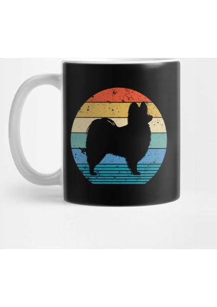 Vintage Retro Style Papillon Dog Lover Kupa Bardak
