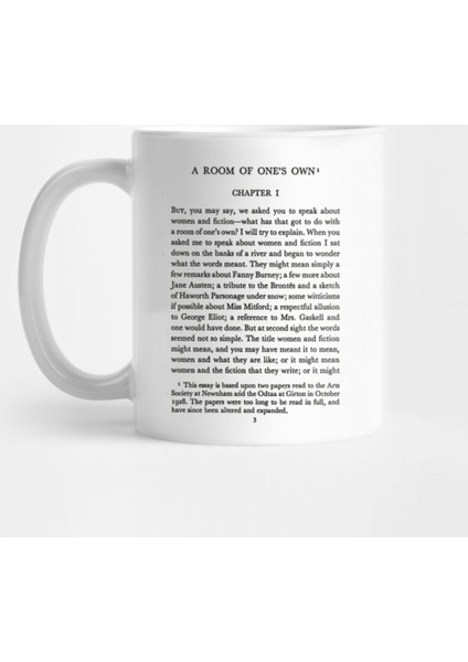 A Room Of One'S Own Virginia Woolf First Page Kupa Bardak