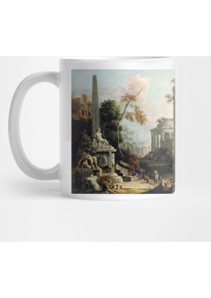 Marco Ricci And Sebastiano Ricci Landscape With Classical Ruins And Figures Kupa Bardak