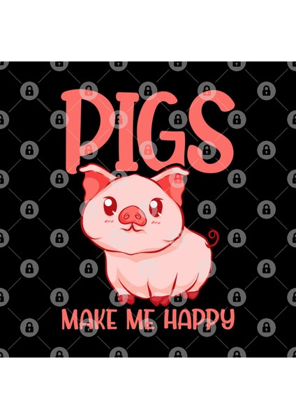 Adorable Pigs Make Me Happy Cute Piglet Pig Girl Kupa Bardak