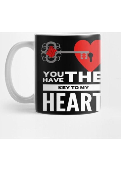Key Heart Rose You Have The Key To My Heart Valentines Day Gift Kupa Bardak