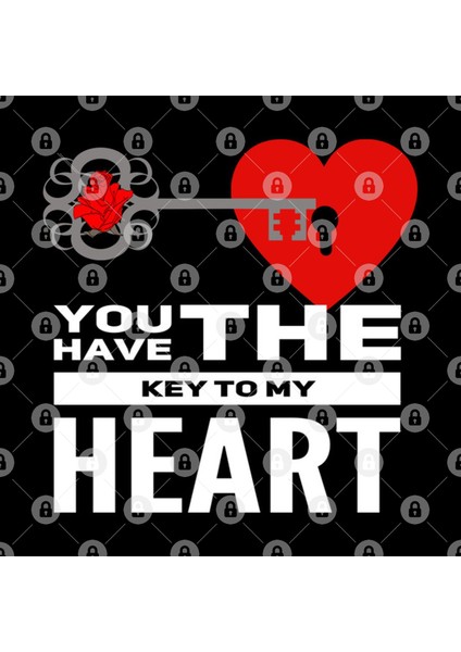 Key Heart Rose You Have The Key To My Heart Valentines Day Gift Kupa Bardak