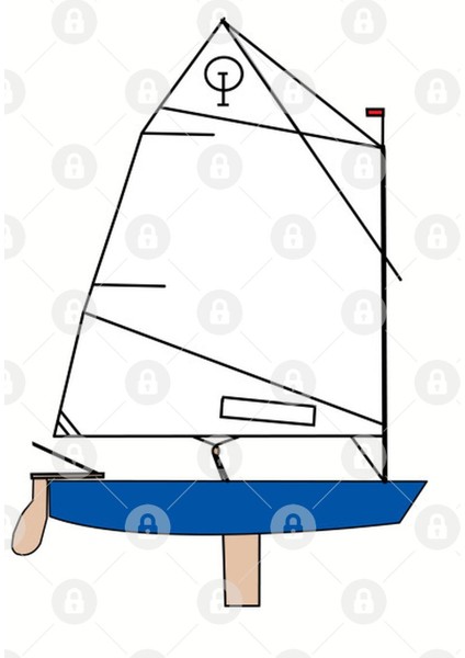 Optimist Sailing Dingy - Dark Blue Kupa Bardak