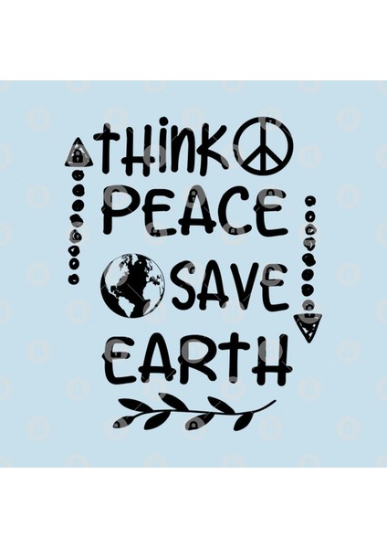 Think Peace Save Earth Kupa Bardak