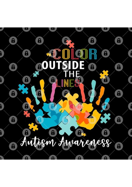 Autism Awareness T Colour Outside The Line Kupa Bardak