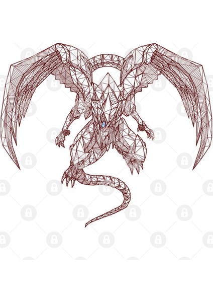 Geometric Winged Dragon Of Ra Kupa Bardak
