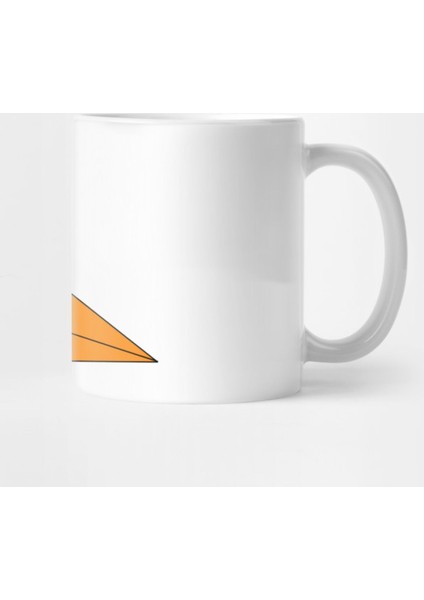 Origami Paper Crane Design - Orange Kupa Bardak