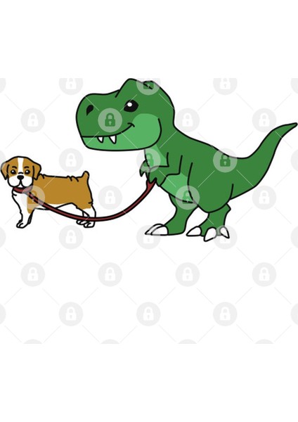 T Rex Dinosaur Walking English Bulldog Kupa Bardak
