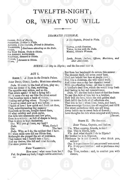 Twelfth Night William Shakespeare First Page Kupa Bardak
