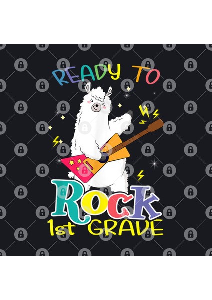 1St Grade Ready To Rock Llama First Day Of School Kids Kupa Bardak
