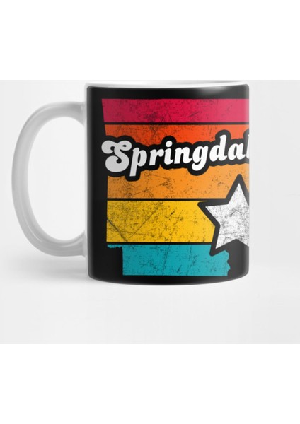 Springdale Arkansas Vintage Distressed Souvenir Kupa Bardak