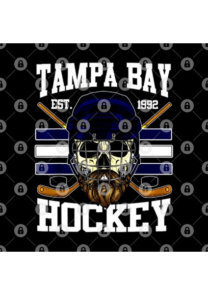 Tampa Bay Hockey With Bearded Skull, Puck And Helmet Kupa Bardak