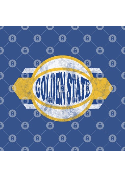 Golden State Basketball Retro And Distressed Ball And Stripe Kupa Bardak
