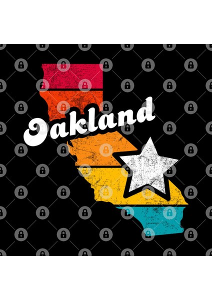 Oakland California Vintage Distressed Souvenir Kupa Bardak