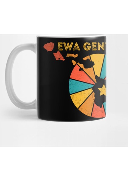 Ewa Gentry Hawaii Vintage Distressed Souvenir Kupa Bardak