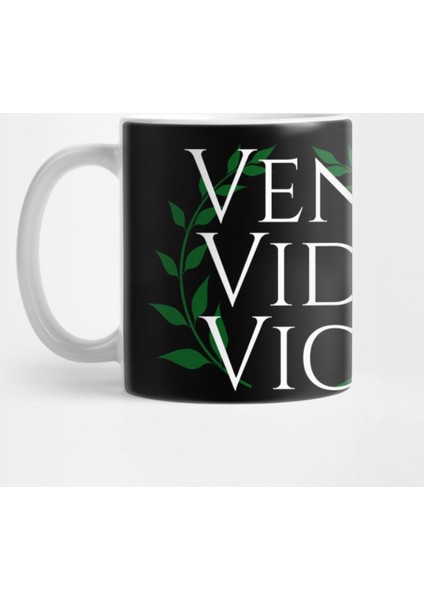 Veni Vidi Vici - I Came, I Saw, I Conquered - Roman History Julius Caesar Quote Kupa Bardak