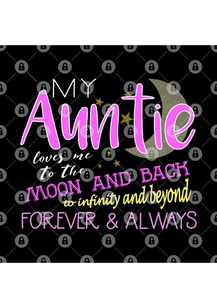 My Auntie Loves Me To The Moon And Back To Infinity And Beyond Forever & Always Kupa Bardak