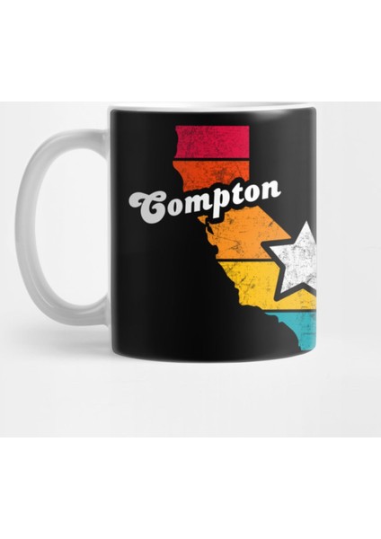 Compton California Vintage Distressed Souvenir Kupa Bardak