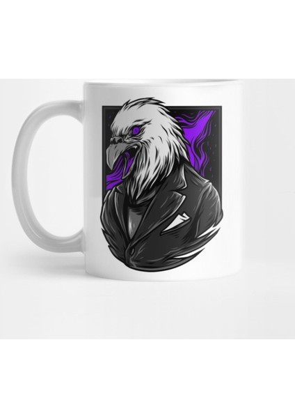 Sparrow Hawk Eagle Grey Purple Kupa Bardak